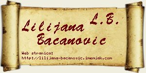 Lilijana Bacanović vizit kartica